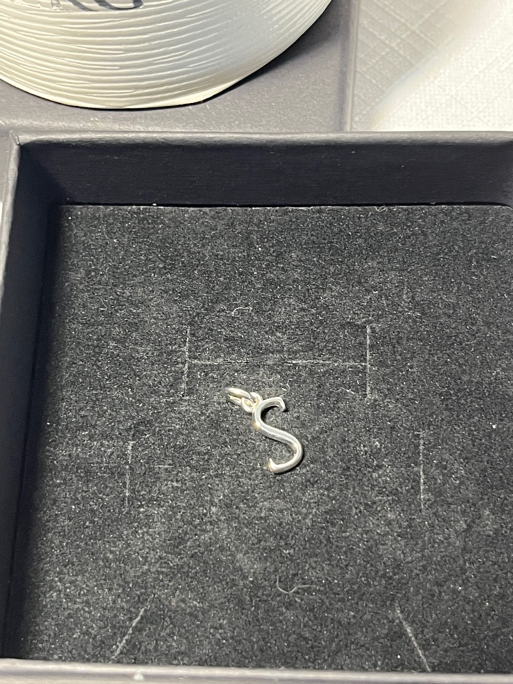 New Hillberg & Berk 925 Sterling Silver Initial 'S' Pendant Charm